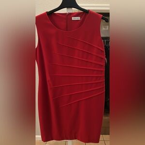 Calvin Klein Red Sleeveless Dress